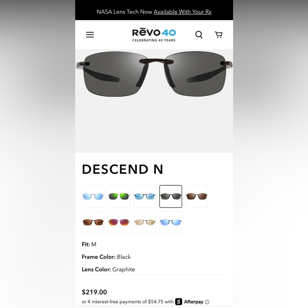 Revo Black Sunglasses Modern Style